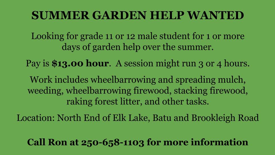 Summer Garden Help